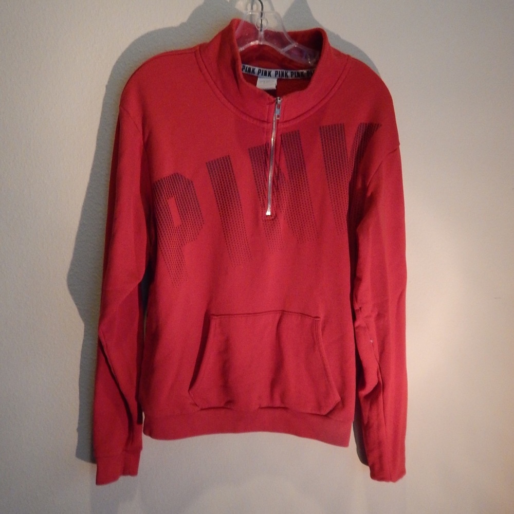 Victorias Secret Pink Red Sweatshirt L